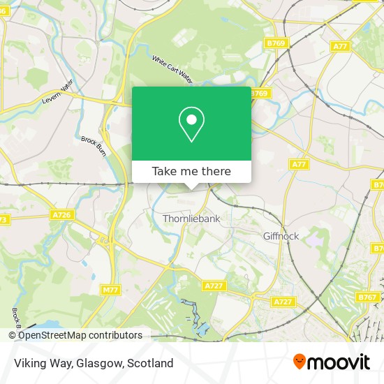 Viking Way, Glasgow map