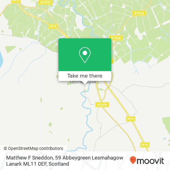 Matthew F Sneddon, 59 Abbeygreen Lesmahagow Lanark ML11 0EF map