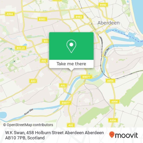 W.K Swan, 458 Holburn Street Aberdeen Aberdeen AB10 7PB map