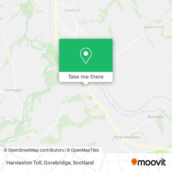 Harvieston Toll, Gorebridge map