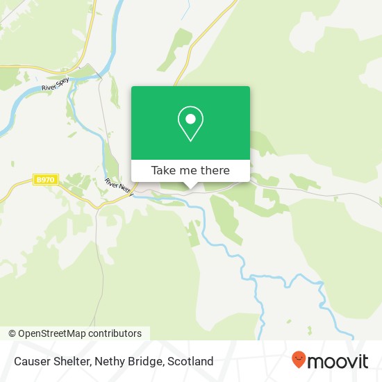 Causer Shelter, Nethy Bridge map