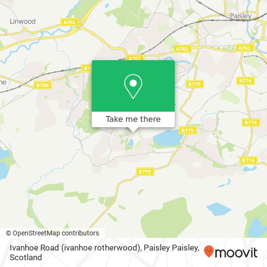 Ivanhoe Road (ivanhoe rotherwood), Paisley Paisley map