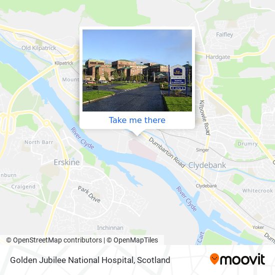 Golden Jubilee National Hospital map