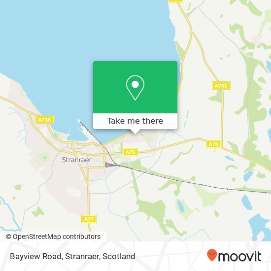 Bayview Road, Stranraer map