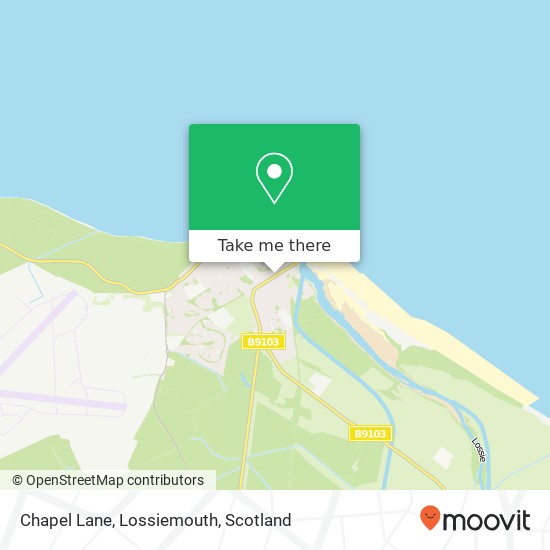 Chapel Lane, Lossiemouth map