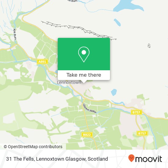 31 The Fells, Lennoxtown Glasgow map