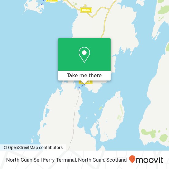 North Cuan Seil Ferry Terminal, North Cuan map