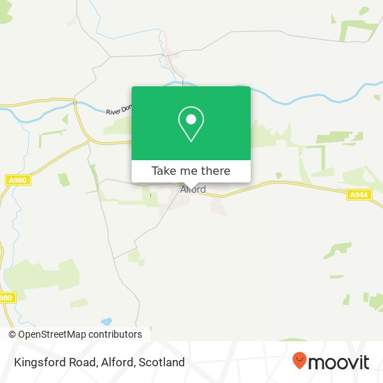 Kingsford Road, Alford map
