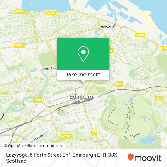 Lazyyoga, 5 Forth Street Eh1 Edinburgh EH1 3JX map