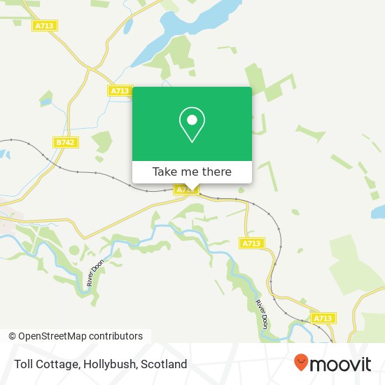 Toll Cottage, Hollybush map