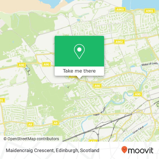 Maidencraig Crescent, Edinburgh map