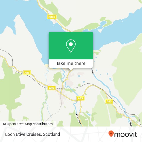Loch Etive Cruises map