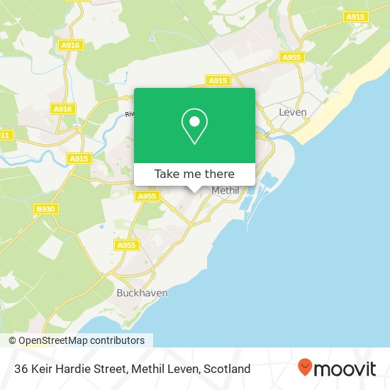 36 Keir Hardie Street, Methil Leven map