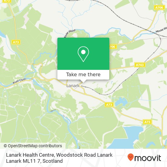 Lanark Health Centre, Woodstock Road Lanark Lanark ML11 7 map