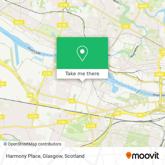 Harmony Place, Glasgow map