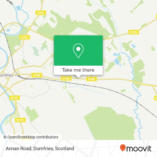 Annan Road, Dumfries map