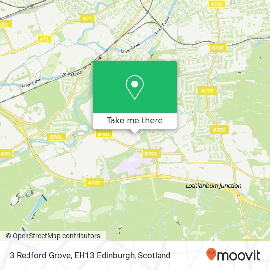 3 Redford Grove, EH13 Edinburgh map