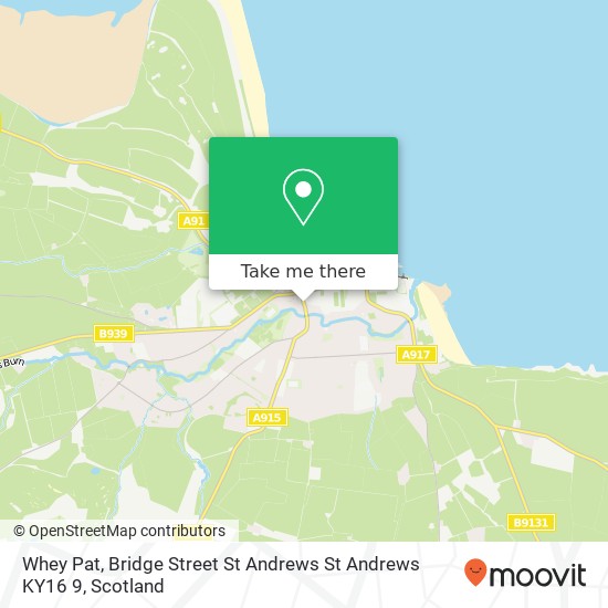 Whey Pat, Bridge Street St Andrews St Andrews KY16 9 map