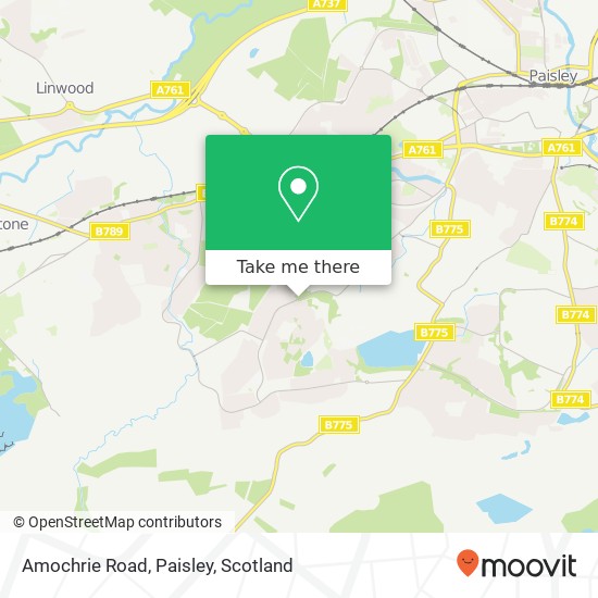 Amochrie Road, Paisley map