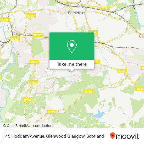 45 Hoddam Avenue, Glenwood Glasgow map