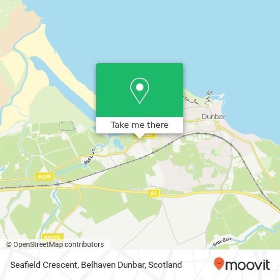 Seafield Crescent, Belhaven Dunbar map