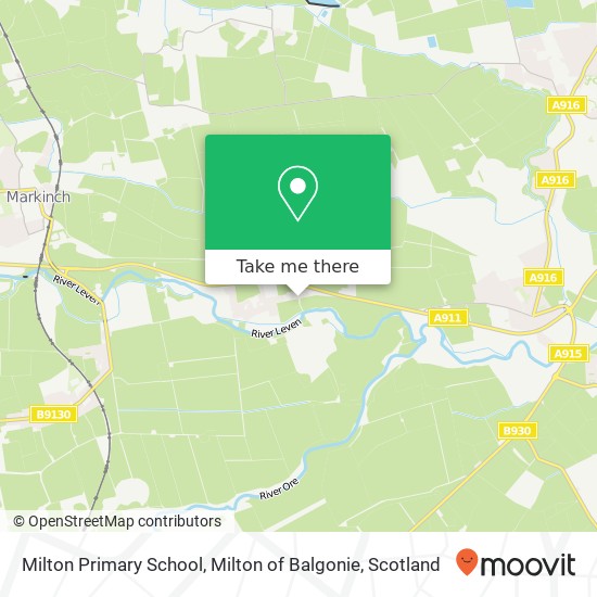 Milton Primary School, Milton of Balgonie map
