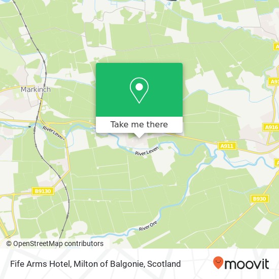 Fife Arms Hotel, Milton of Balgonie map