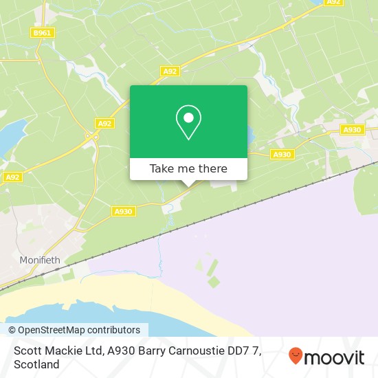 Scott Mackie Ltd, A930 Barry Carnoustie DD7 7 map