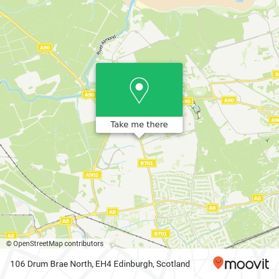106 Drum Brae North, EH4 Edinburgh map