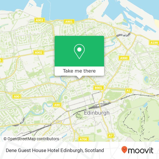 Dene Guest House Hotel Edinburgh map