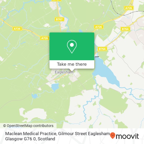 Maclean Medical Practice, Gilmour Street Eaglesham Glasgow G76 0 map