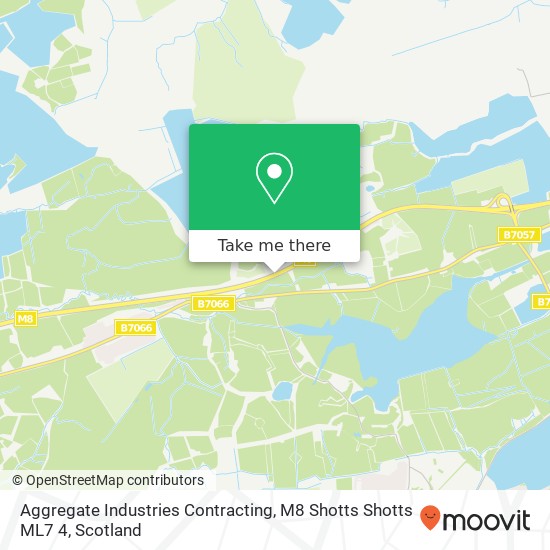Aggregate Industries Contracting, M8 Shotts Shotts ML7 4 map