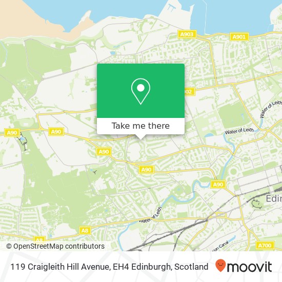 119 Craigleith Hill Avenue, EH4 Edinburgh map