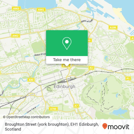 Broughton Street (york broughton), EH1 Edinburgh map