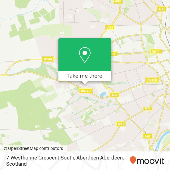 7 Westholme Crescent South, Aberdeen Aberdeen map