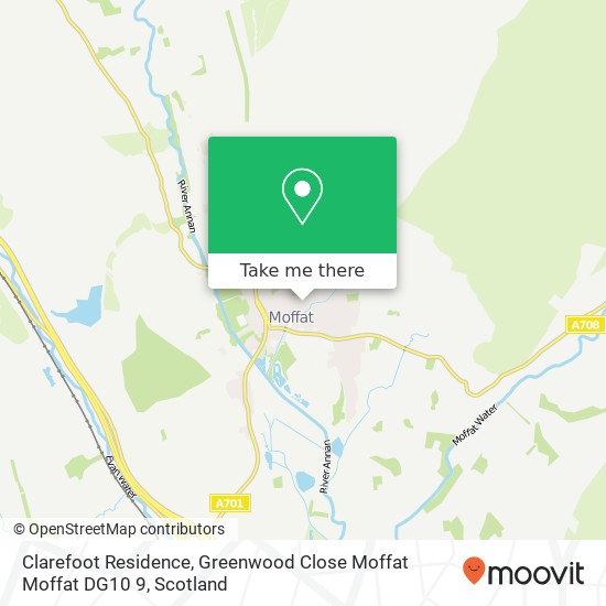 Clarefoot Residence, Greenwood Close Moffat Moffat DG10 9 map