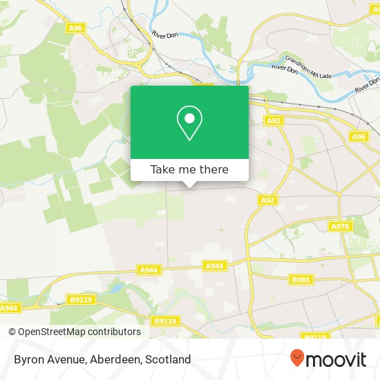 Byron Avenue, Aberdeen map