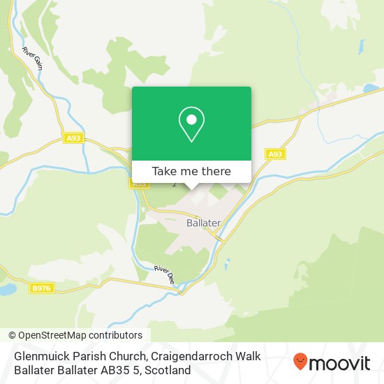 Glenmuick Parish Church, Craigendarroch Walk Ballater Ballater AB35 5 map