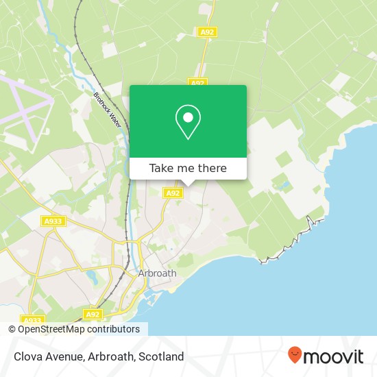 Clova Avenue, Arbroath map