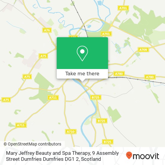 Mary Jeffrey Beauty and Spa Therapy, 9 Assembly Street Dumfries Dumfries DG1 2 map