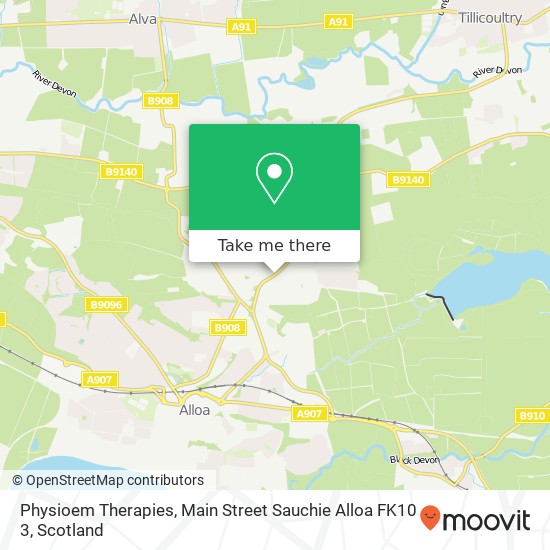 Physioem Therapies, Main Street Sauchie Alloa FK10 3 map