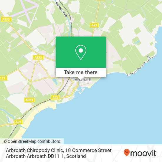 Arbroath Chiropody Clinic, 18 Commerce Street Arbroath Arbroath DD11 1 map