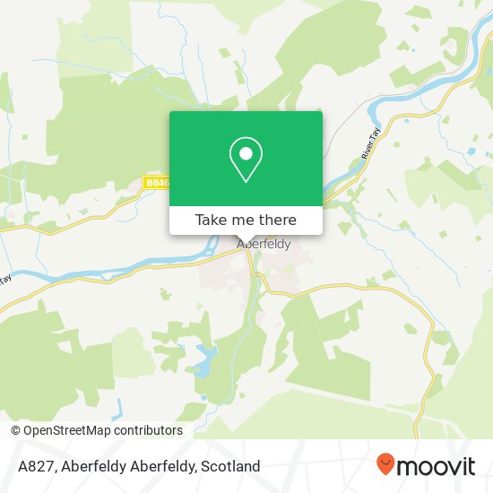 A827, Aberfeldy Aberfeldy map