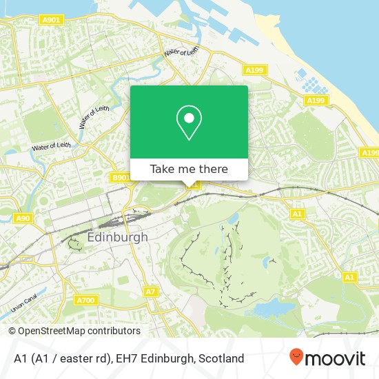 A1 (A1 / easter rd), EH7 Edinburgh map