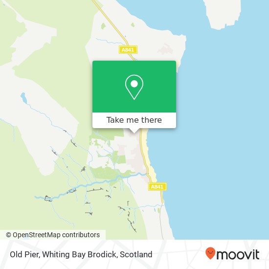 Old Pier, Whiting Bay Brodick map