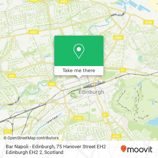 Bar Napoli - Edinburgh, 75 Hanover Street EH2 Edinburgh EH2 2 map