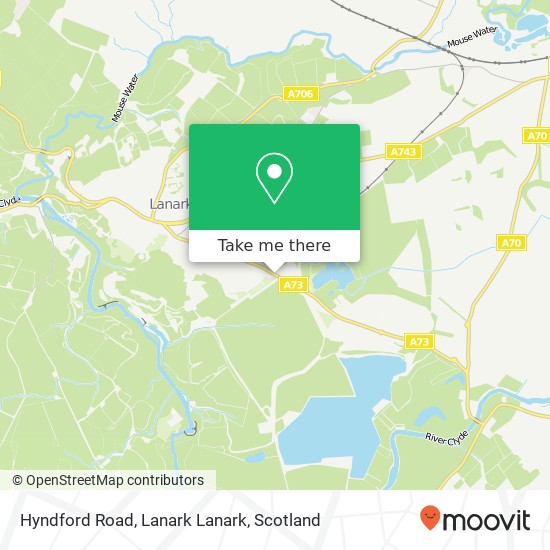 Hyndford Road, Lanark Lanark map