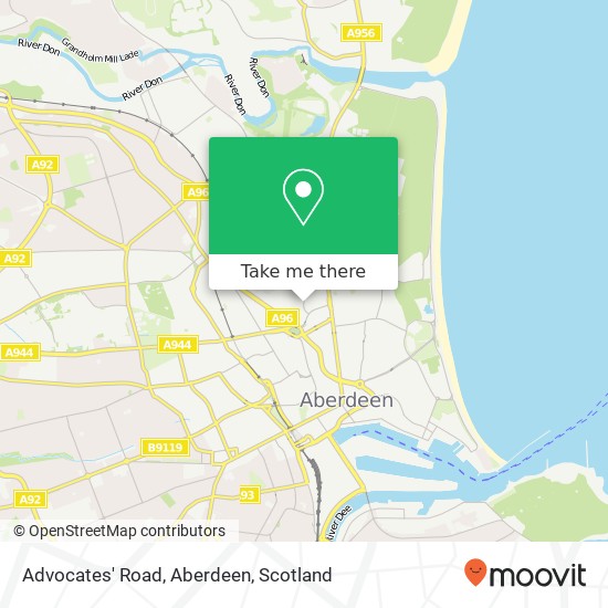 Advocates' Road, Aberdeen map
