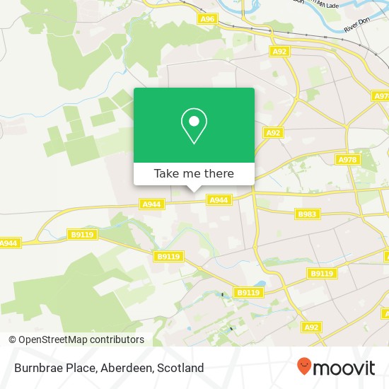Burnbrae Place, Aberdeen map