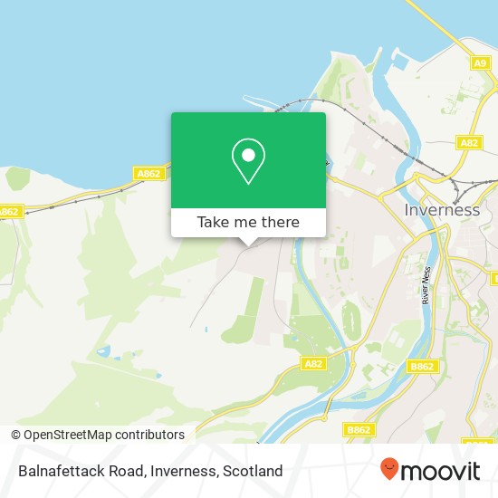 Balnafettack Road, Inverness map
